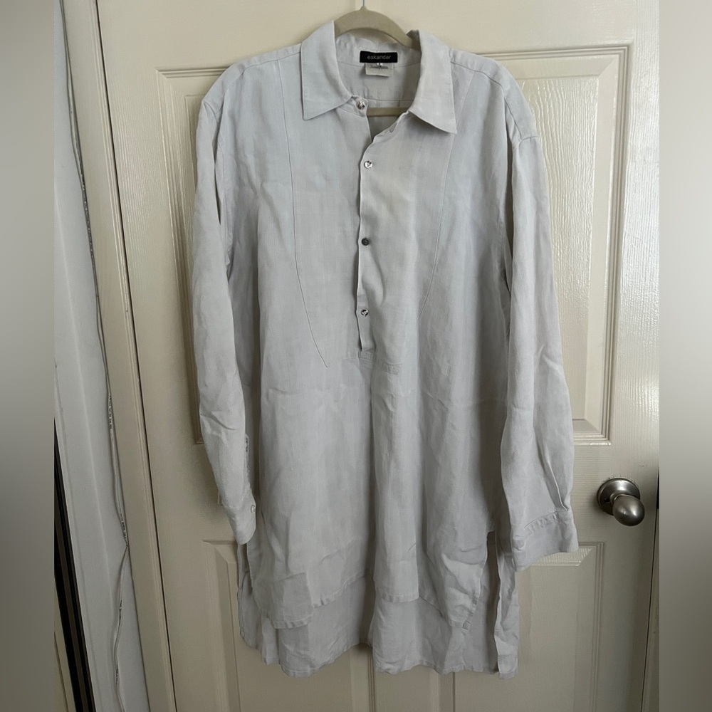 100% Linen Eskandar Shirt Dress